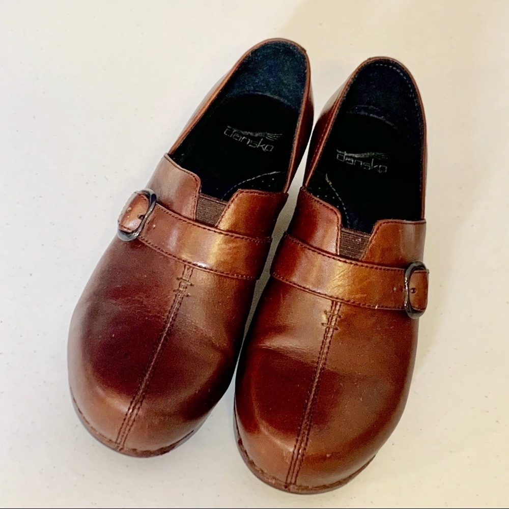 DANSKO Tamara Brown Leather Clogs 9.5 (39)